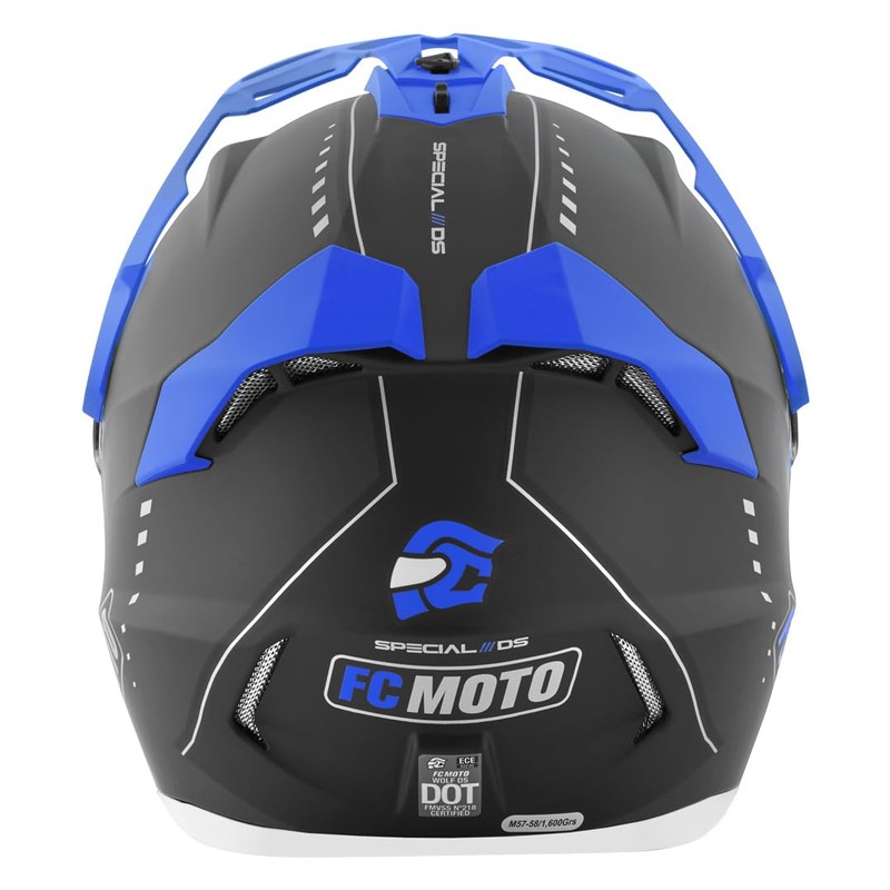FC-Moto Pro Air Enduro Helmet, Black/Blue, S