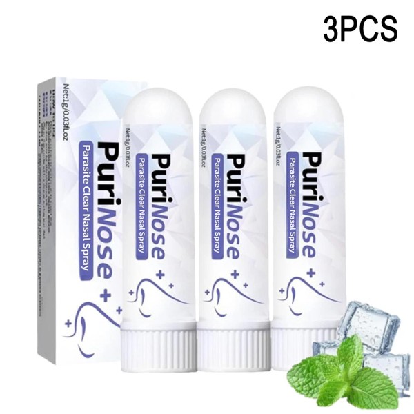 Unbranded Purinose Inhaler, Parasite Clear Nasal Spray 1ml, Memory Boost,