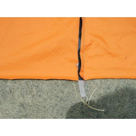 Parachute material, one side black, other side orange, 13 yards, 2 ft. (41 ft.)
