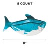 Fun Express Shark Party Shark-Shaped Paper Dessert Plates - Shark