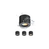 Gleonlux LED Surface-Mounted Spotlight, IP44, Black, Dimmable, Surface-Mounted Spotlights, Flat,