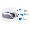 Almohada Cervical de Viaje Memory Foam Ortopédico Gel Térmico Refrescante
