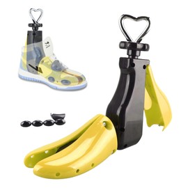 Bocguy Shoe Stretcher, 4-Way Shoe Stretcher Men's 0.5 to 1 Size Enlargement, Shoe Stretcher Shoe Expander for Adjustable Shot Stretcher Length and Width, Shoe Stretcher for Men and Women, 1 x yellow