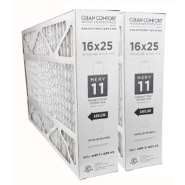 Clean Comfort AMP-11-1625-45 (2-Pack) - 16" x 25" x 4.5" Media Air Filter, MERV 11