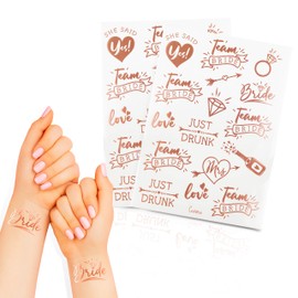 Cavore 32 JGA Tattoos in Rose Gold Metallic - Team Bride - Decorative Accessories for Hen Night and Wedding