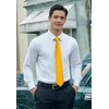 HISDERN Men's Wedding Ties and Pocket Square Solid Tie Cufflinks