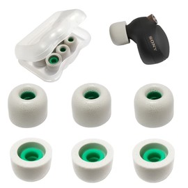 almohadillas para orejas de espuma para Sony WF-1000XM4/WF-1000XM5 de repuesto para Sony LinkBuds S/WF-C500/WF-1000XM3 de auriculares para Sony Funda 3 pares de fundas color gris medio