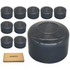 SKIR'CO Pack of 10 Fence Post Caps Round 38 mm