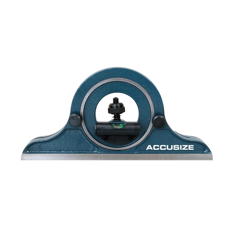 Accusize Industrial Tools 12'' 4 Combination Square Ruler Set Protractor