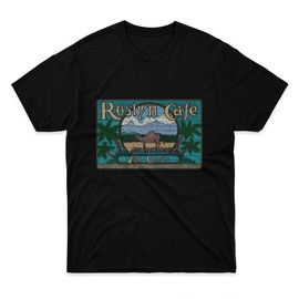 Mens Womens Tshirt Rosyln Cafe - an Oasis Inspired by Northern Exposure Shirts for Men Women Dad Mon Neck Multicolor