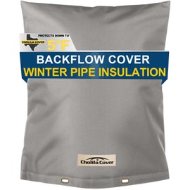Cholila Cover Backflow Preventer Cover Insulated (5°F) with Thick 7 Layers Fabric, 16" W x 20" H Backflow Cover with Aluminum Foil Layer for Winter Pipe Freeze Protection, Backflow Insulation Cover