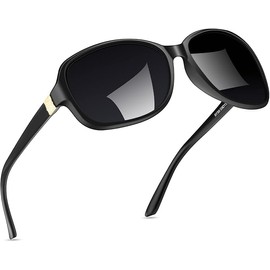 SIPHEW Large Sunglasses Women's Polarised Vintage Retro Design Glasses with Large Polarising Mirrored Lenses UV400 Protection