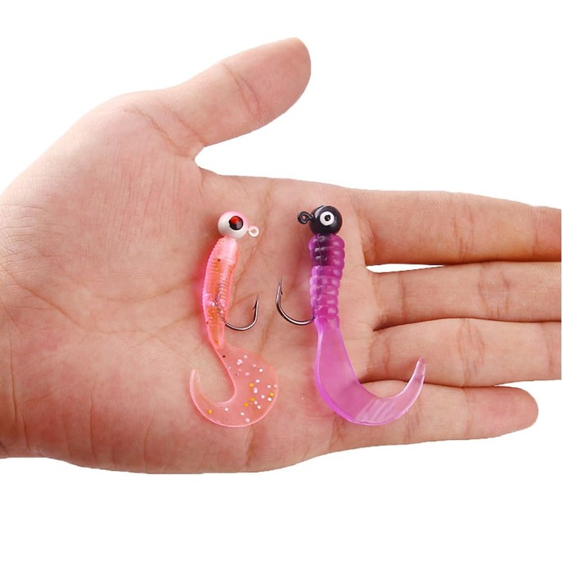 17Pcs Fishing Lures Jig Head Hooks Football Jig Head Hooks