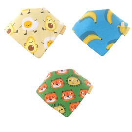 Cosatto - Waterproof Dribble Bib - Newborn Essentials - Baby Shower Gifts - Super Absorbent - New Mum Gifts - 0 to 3 years - Tiger/Avocados/Banana