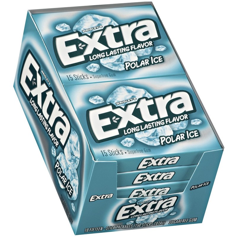 Extra Polar Ice Gum - 15 piece pks. - 10