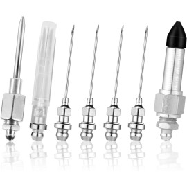 Unbranded 7pcs Grease Gun Accessory Grease Needle Nozzles Dispenser Rubber Nipple Adapter