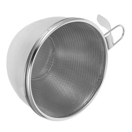 Vaguelly 1 Set Stainless Steel Mixing Bowl with Scale and Strainer Salad Prep Bowl Lightweight and Easy to Clean Kitchen Tool for Mixing Blending and Egg Beating