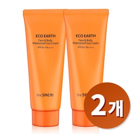 The Saem 더샘 에코 어스 페이스앤바디 워터프루프 선크림 100g x2개 TheSaem Eco Earth Face&Body Waterproof Sun Cream 100g x2