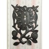 Decorative Flower Switch Plate Cover Recycled Metal Made in Haiti,