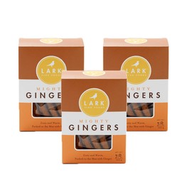 Mighty Gingers - Candied Ginger and Spice Cookies by Lark Fine Foods - Pack of 3