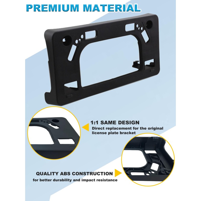 FASTCHE Front License Plate Frame Compatible with 2012 2013 2014