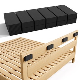 Furniture Wall Protectors, LveSunny 23Pcs EVA Foam Headboard Stoppers for Wall, Bed Stoppers for Headboard, 10Pcs (20mm Thick)+13Pcs (3mm Thick) Couch Wall Protector, Black Headboard Bumper