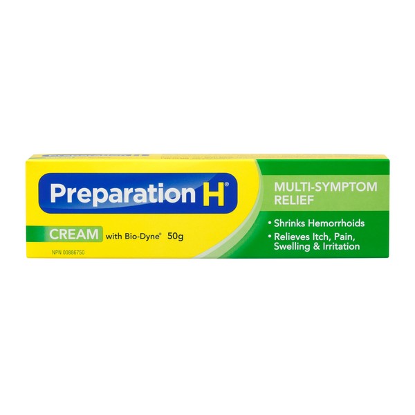 Preparation H® Cream(50g) with Bio-Dyne, Hemorrhoid Multi-Symptom Pain Relief