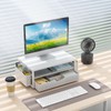 gianotter Wood Monitor Stand Riser, Office Desk Shelf Organizer, Desk