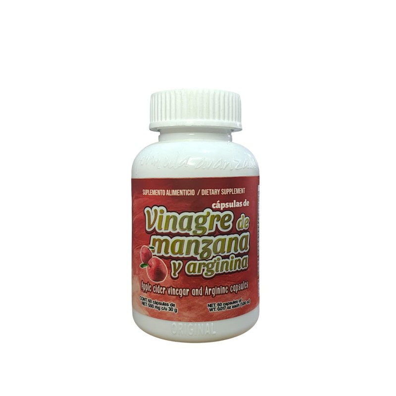 Cápsulas de Vinagre de Manzana y Arginina 500 mg, 60