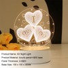 Doukesh I Love You 3D Night Light, Heart-Shaped Night Glow,