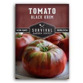 SURVIVAL GARDEN SEEDS 1 Pack Black Krim Tomato Seeds for Planting with Instructions to Grow Delicious Fresh Slicing Tomatoes in Your Home Vegetable Garden - Non-GMO Heirloom - Survival Garden Seeds