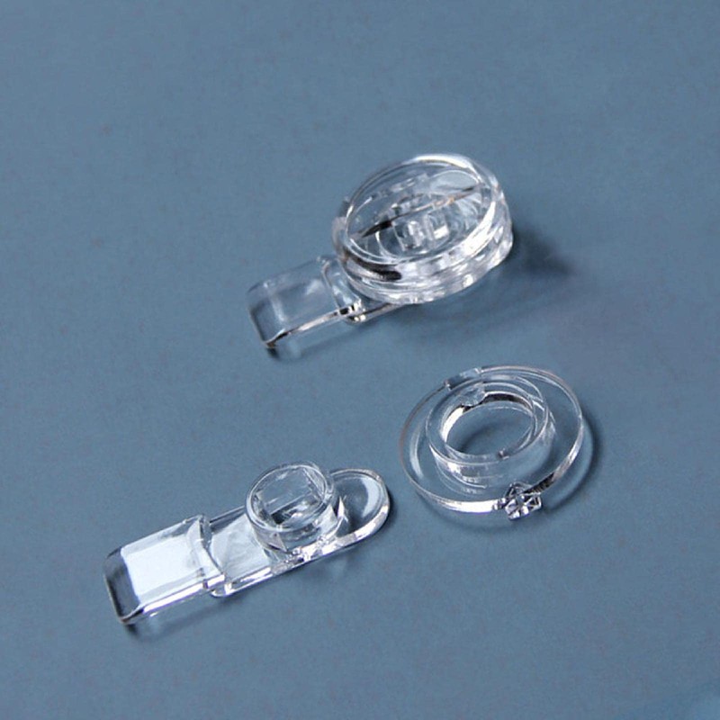 Pack of 5 Transparent Round Acrylic Plastic Cam Lock Latch