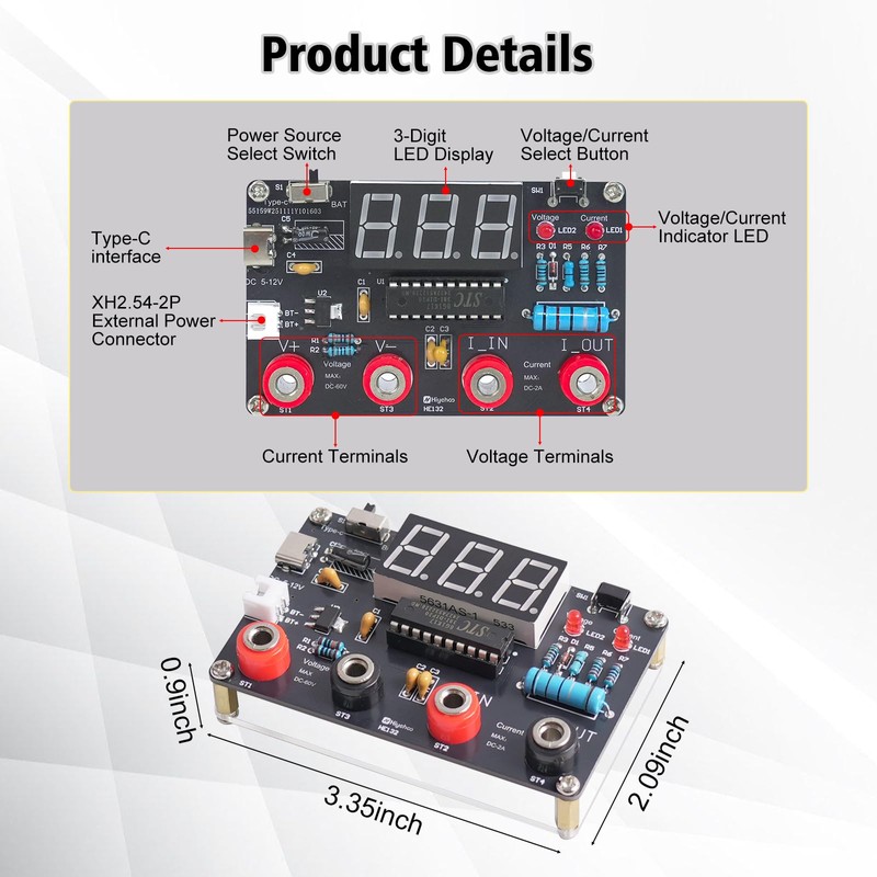 BANRIA DIY Digital Voltmeter & Ammeter Soldering Practice Kit