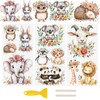 WANDIC 3 x Animal UV Stickers 3D Stickers Waterproof for
