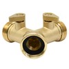 Dapetz ® 3/4" Solid Brass Double Tap Adaptor Brass 2