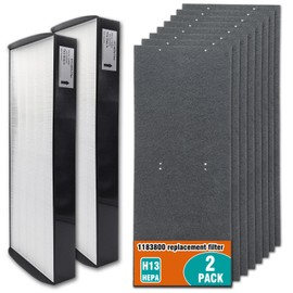 OKKFITR 1183800 Replacement Filters (2 high-efficiency filter + 8 Pre-Carbon) Compatible with Whirlpool Whispure Large Tower Air Purifier | WPT80(P/B) & 817800 Replacement
