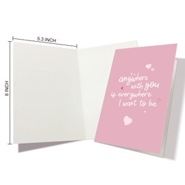 Nchigedy Sweet Anniversary Card for Husband Wife, Valentine's Day Card for Him Her, Romantic Love Card for Fiance Men Women