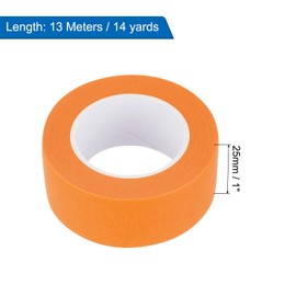 QUARKZMAN 3 Stück 1 Zoll breite 14 Yards Orange Abdeckband Malerband Rollen für Zuhause Büro Gewerbliche Auftragnehmer Sauberes Tropfenfreies Malen Breites Krepppapier