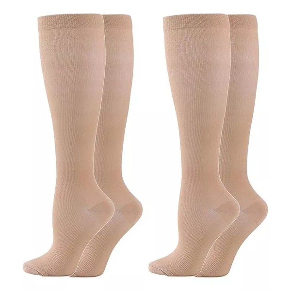 2 Pares Medias Calcetas De Compresión Circulation Venosa