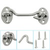 Unlorspy 2 Sets Hook and Eye Latch Stainless Steel Cabin