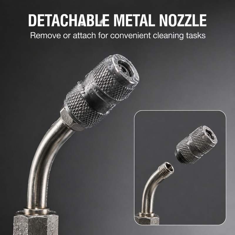 1-Pack 11.81–28.35 Inch Metal High-Pressure Water Jet Hose Wand