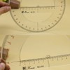 360 Degree Plastic Protractor, Circle Measuring Scale Math Ruler for