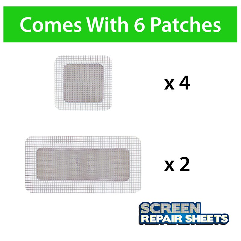 Self Adhesive Window and Door Screen Repair Sheets (Gray)