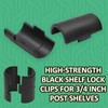Luomorgo 24 Pcs 3/4 Inch Wire Shelf Clips, Plastic Shelf