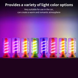 USB Light for Car, Retro Car Interior Light with USB C Adapter - Vintage Touch-Dimmable LED Ambient Lighting - Mini Decorative Light for Auto, Home and Praty (Clear-Green)