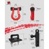 AMBULL Rotatable D Ring Separate Shackle Trailer Hitch Receiver &