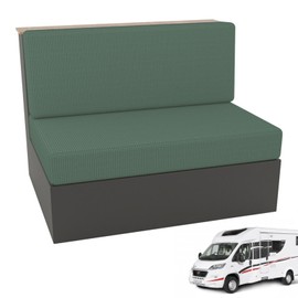 MeYuxg Set of 2 Motorhome Dining Table Cushion Covers (1 Set), Zip Seat Covers, Washable Caravan Cushion, Caravan Seat Covers for Trailers, Stretch Sofa Cover, for Motorhome, Restaurant (Matcha)