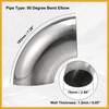 Partuto 1pcs OD 3 Inch 90 Degree 1.2mm Thickness Car