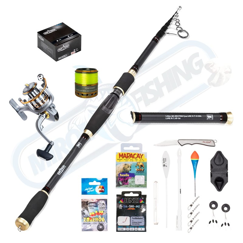 Tackle Master Allround Fishing Set Fishing Combo Telescopic Rod 3