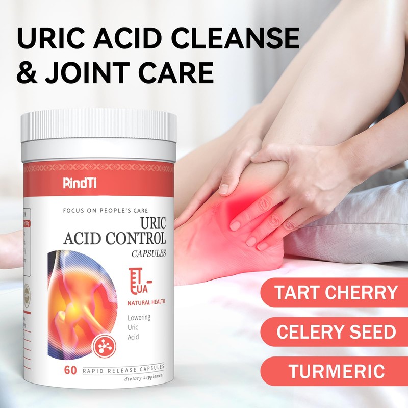 RindTi Uric Acid Flush,Tart Cherry with Celery Extract & Turmeric,Uric